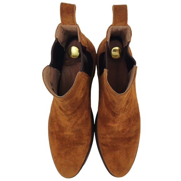 Tecovas The Chance Rust Brown Suede Urban Chelsea Boots Mens 9 Ankle Dress Shoes - Picture 11 of 15